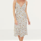 Wayf Rosie Slit Front Wrap Dress product image
