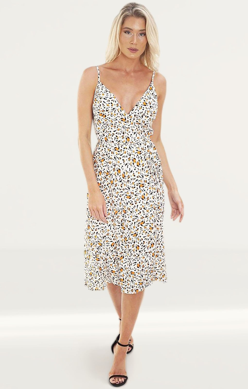 WAYF Rosie Floral Wrap Midi Dress