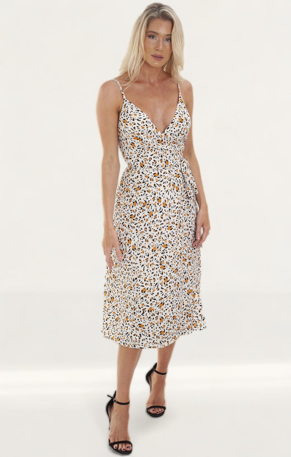 WAYF Rosie Floral Wrap Midi Dress
