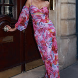 Runaway The Label Charlie Pink Floral Maxi Dress