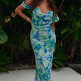 Seven Wonders Green Floral Longina Maxi Dress