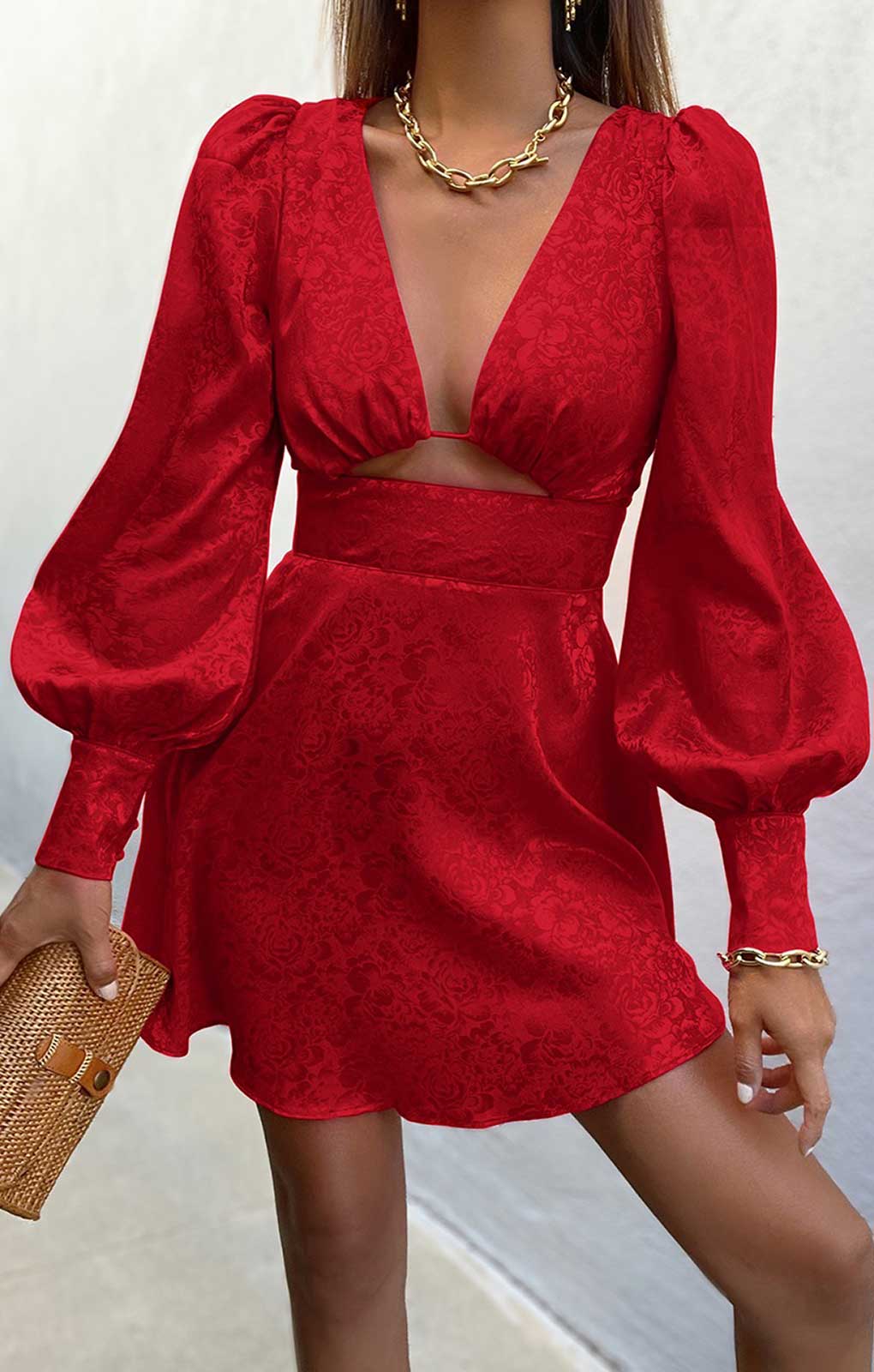 Seven Wonders Red Rosalia Mini Dress