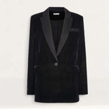 Whistles Black Velvet Tux Blazer And Trouser Co-Ord