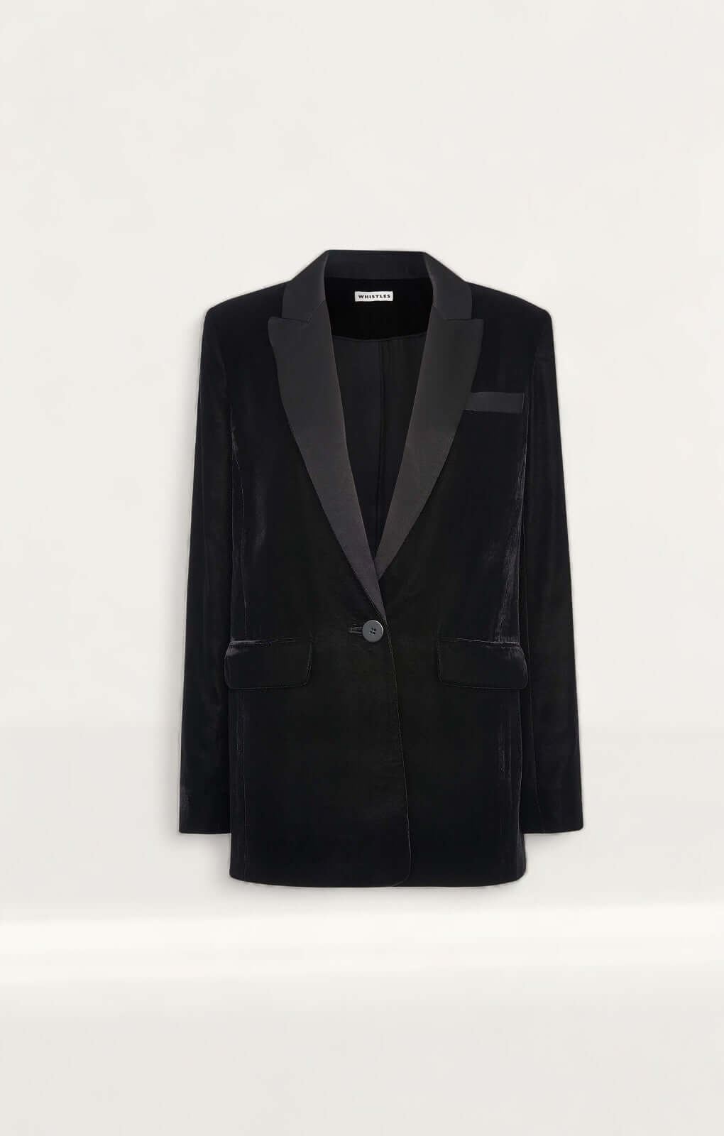 Whistles Black Velvet Tux Blazer And Trouser Co-Ord