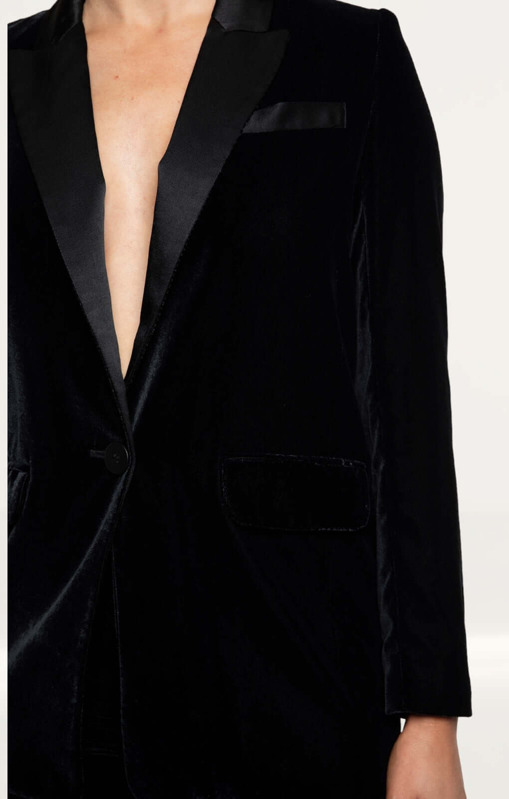 Whistles Black Velvet Tux Blazer And Trouser Co-Ord