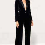 Whistles Black Velvet Tux Blazer And Trouser Co-Ord