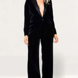 Whistles Black Velvet Tux Blazer And Trouser Co-Ord