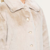 Whistles Cream Short Faux Fur Coat product image