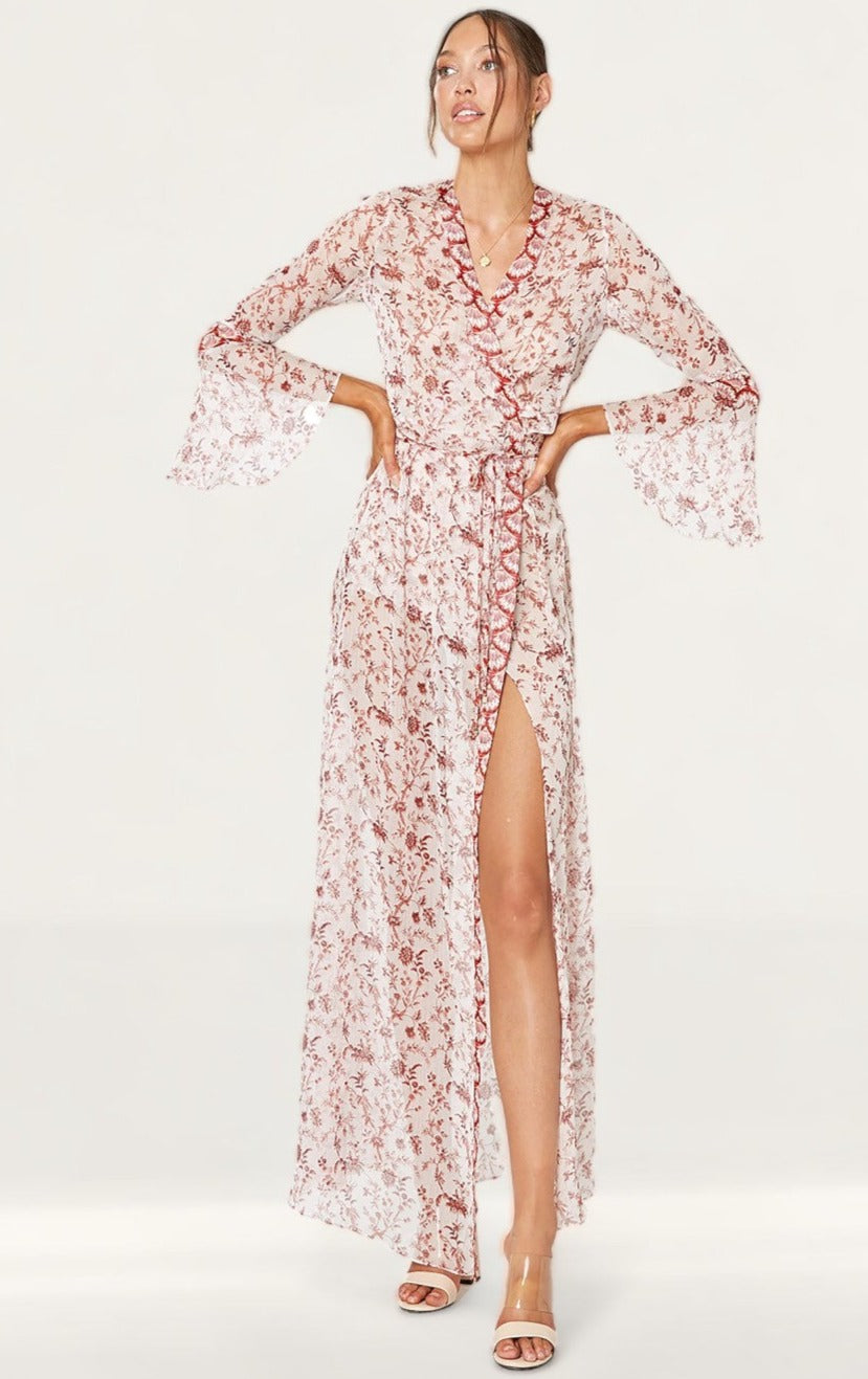 Winona Etude Chiffon Wrap Maxi Dress