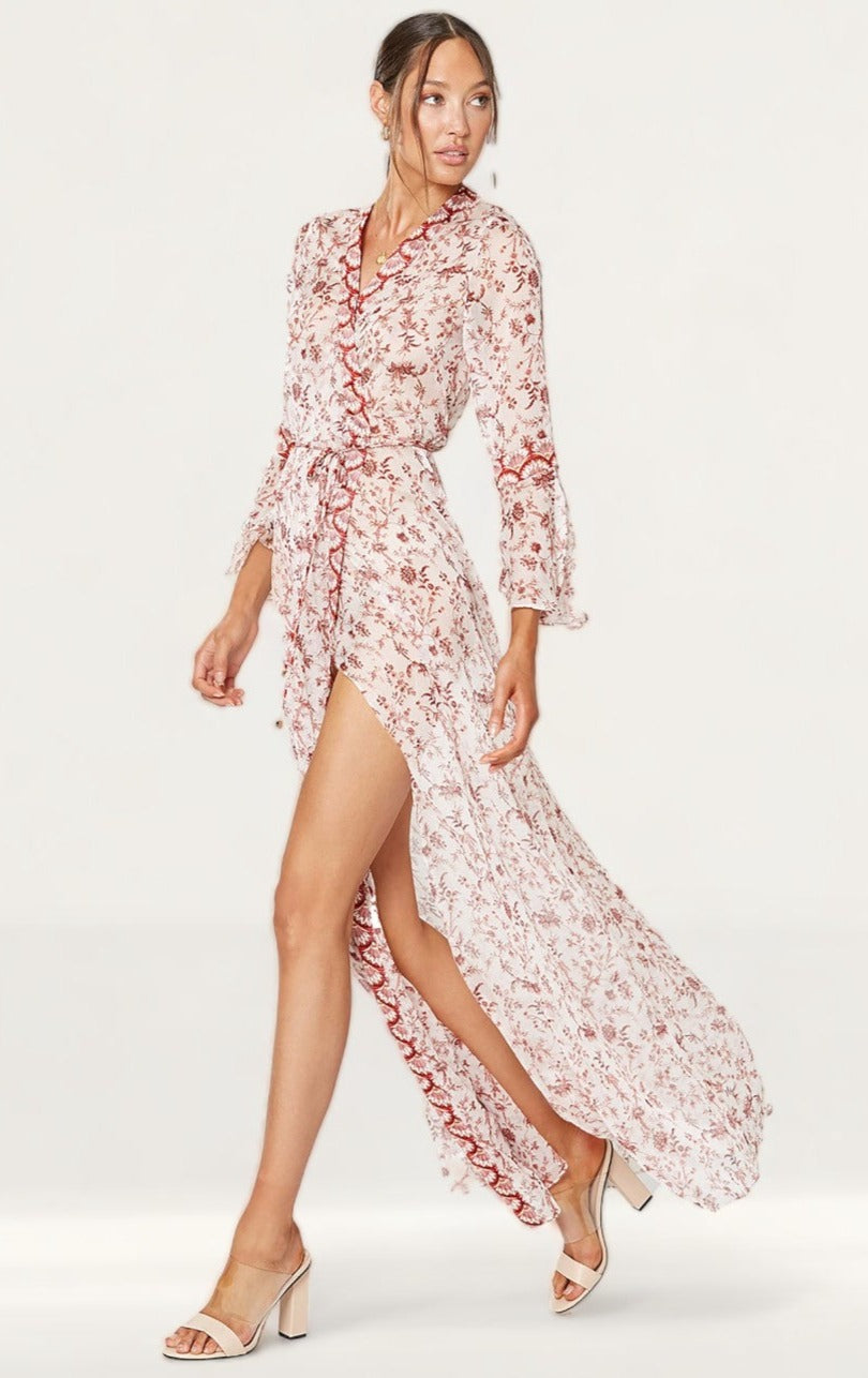 Winona Etude Chiffon Wrap Maxi Dress