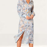 Winona Marina Long Sleeve Midi Dress