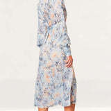 Winona Marina Long Sleeve Midi Dress
