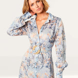 Winona Marina Long Sleeve Midi Dress