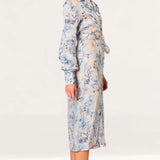 Winona Marina Long Sleeve Midi Dress