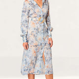 Winona Marina Long Sleeve Midi Dress