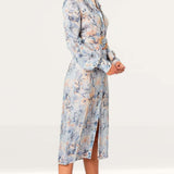 Winona Marina Long Sleeve Midi Dress