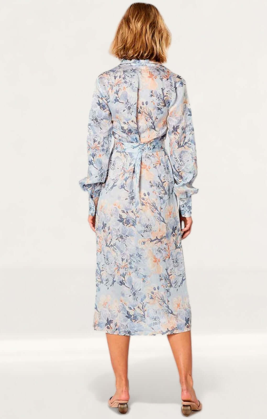 Winona Marina Long Sleeve Midi Dress