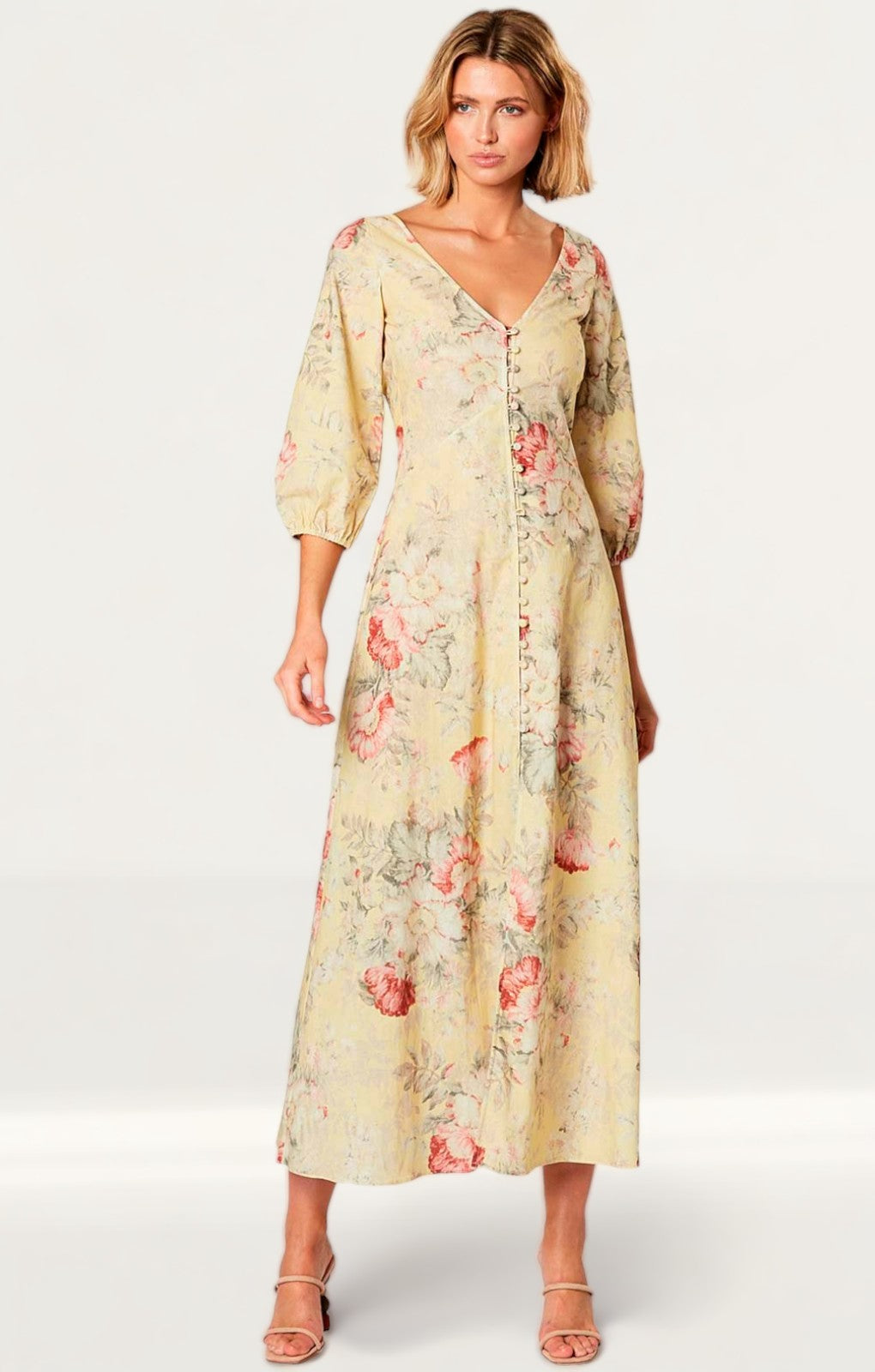 Winona Melville Button Midi Dress