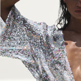Winona Rhapsody Sequin Wrap Mini Dress