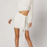 Winona White Reyna Tie Short Dress product image