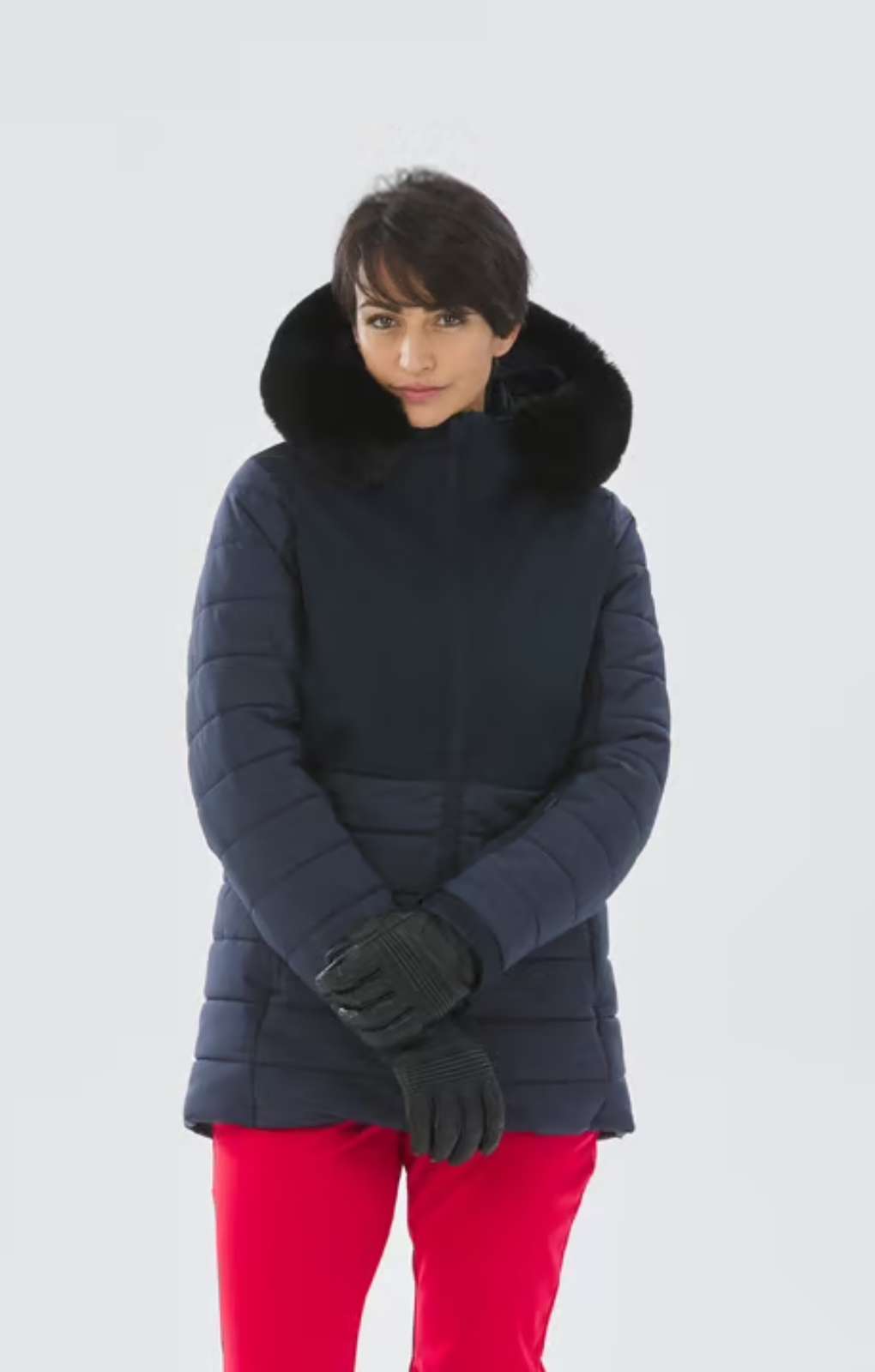 Decathlon Women's Navy Mid-Length Warm Ski Jacket product image