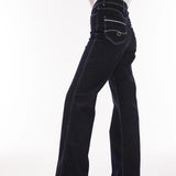 Topshop Retro Straight Kort Jeans In Indigo