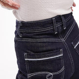 Topshop Retro Straight Kort Jeans In Indigo