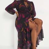 Simply Be Autumnal Floral Midi with Tiered Hem product image