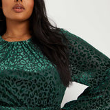 Simply Be Green Devoure Tie Waist Playsuit