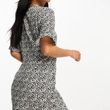 Y.A.S Mesh Midi Dress In Black