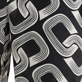 Y.A.S Satin Trouser In Mono Print