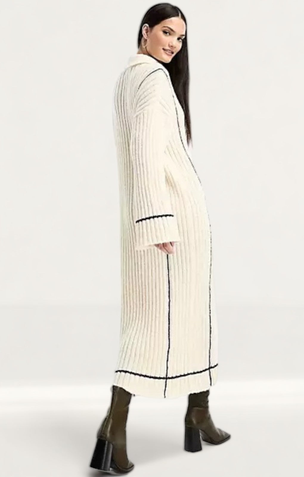 Y.A.S High Neck Knitted Jumper Midi Dress