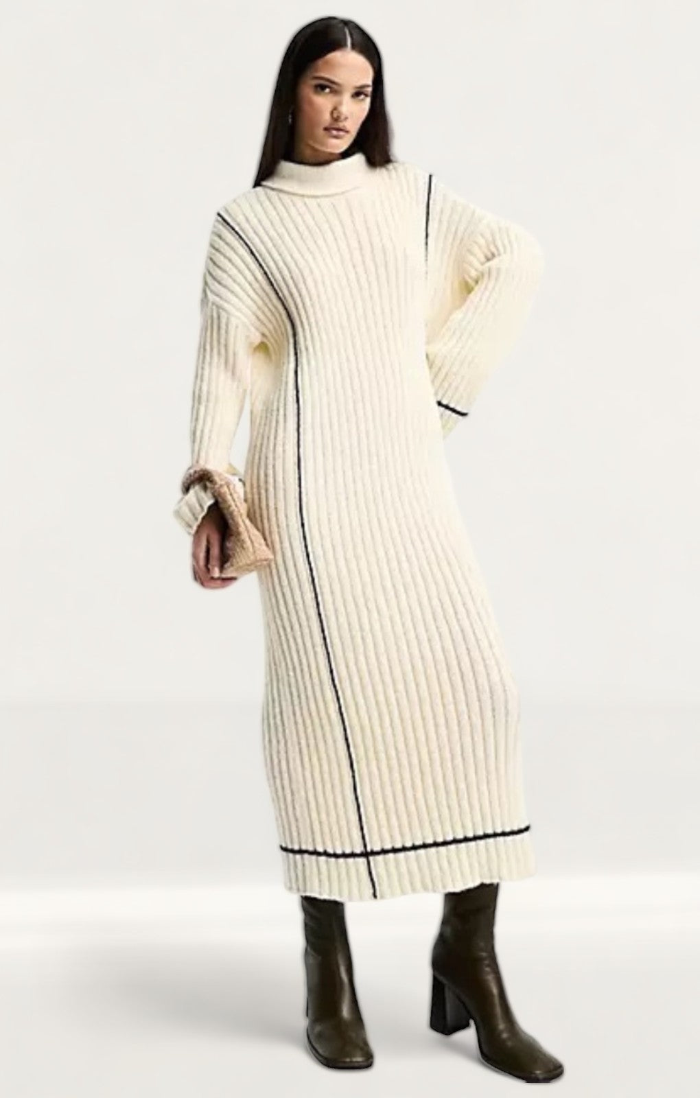 Y.A.S High Neck Knitted Jumper Midi Dress product image