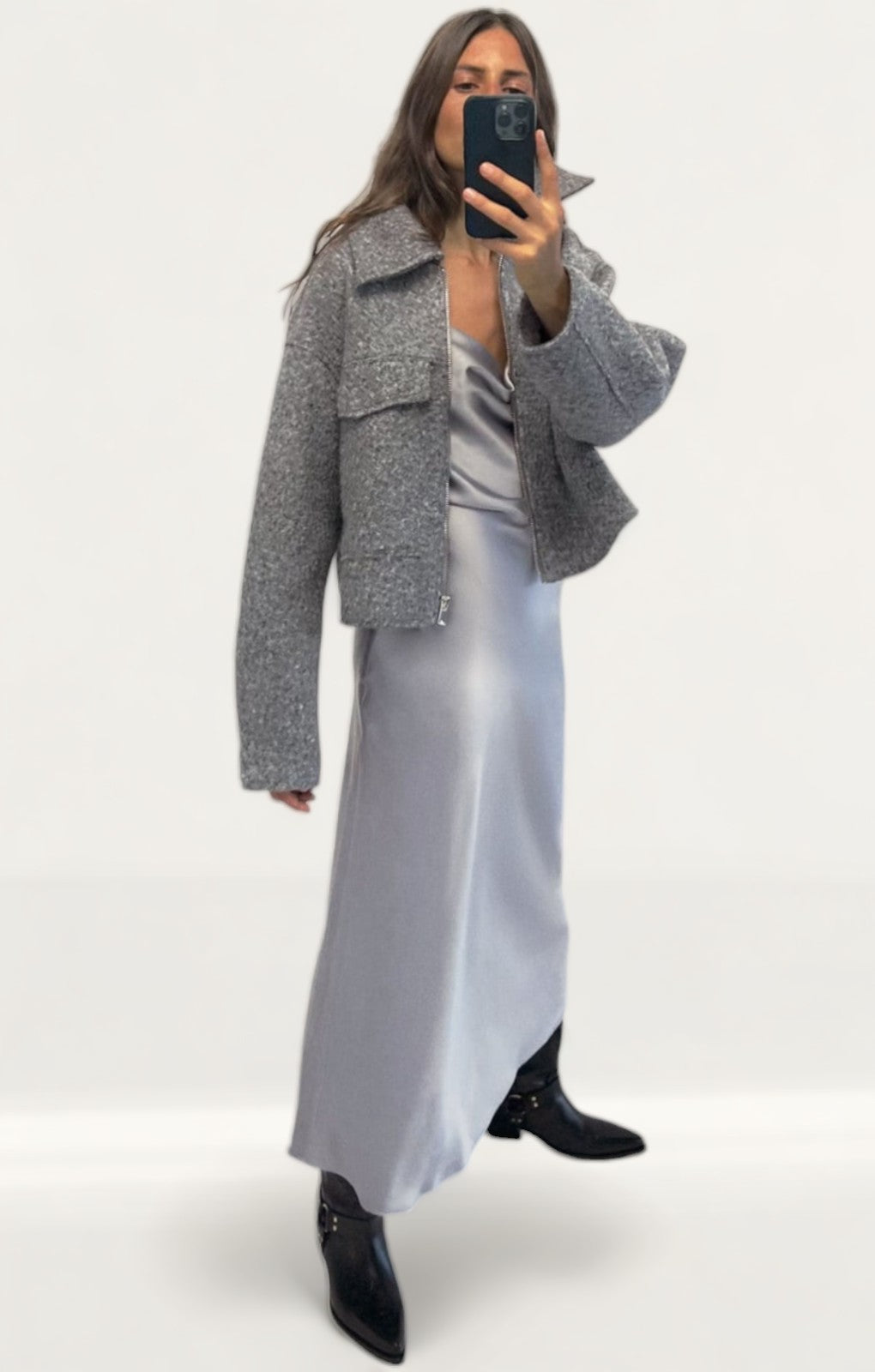 Zara Bouclé Cropped Jacket