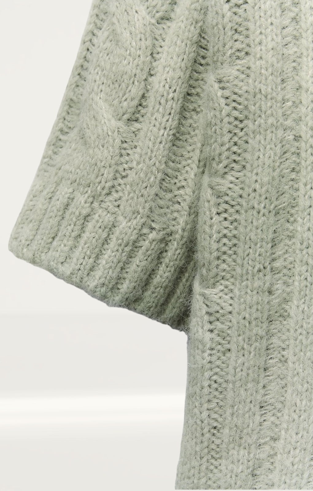 Zara Cable-Knit Sweater With Short Sleeves