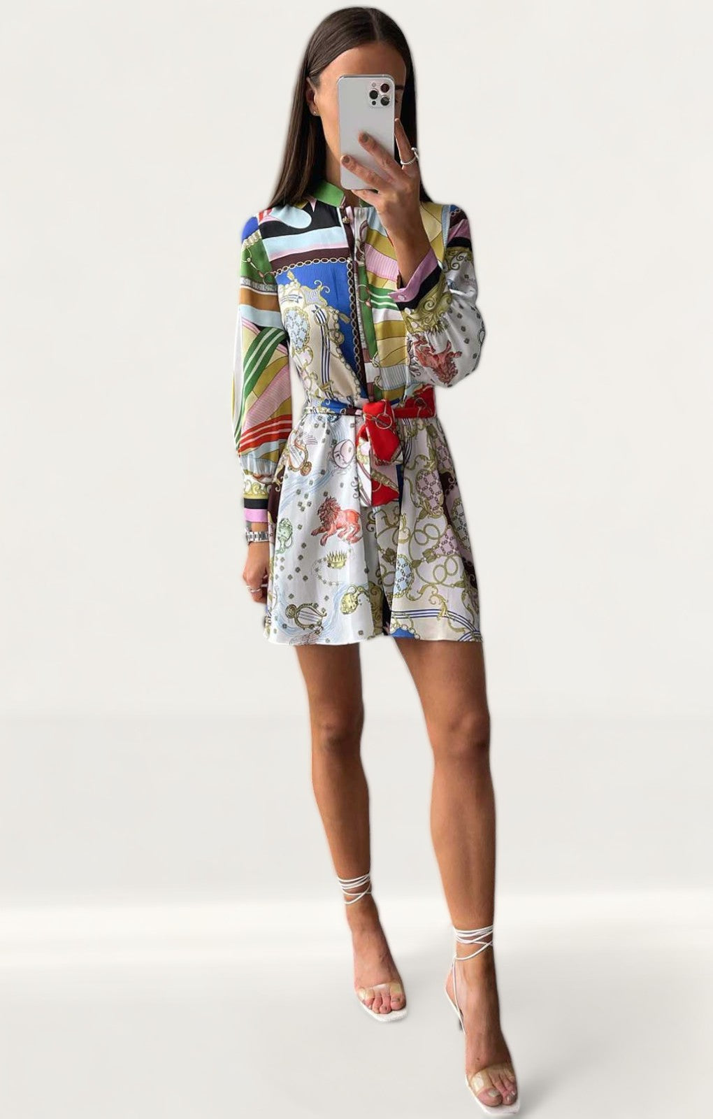 Zara Chain Print Mini Dress