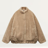 Zara Collection Faux Shearling Bomber Jacket product image