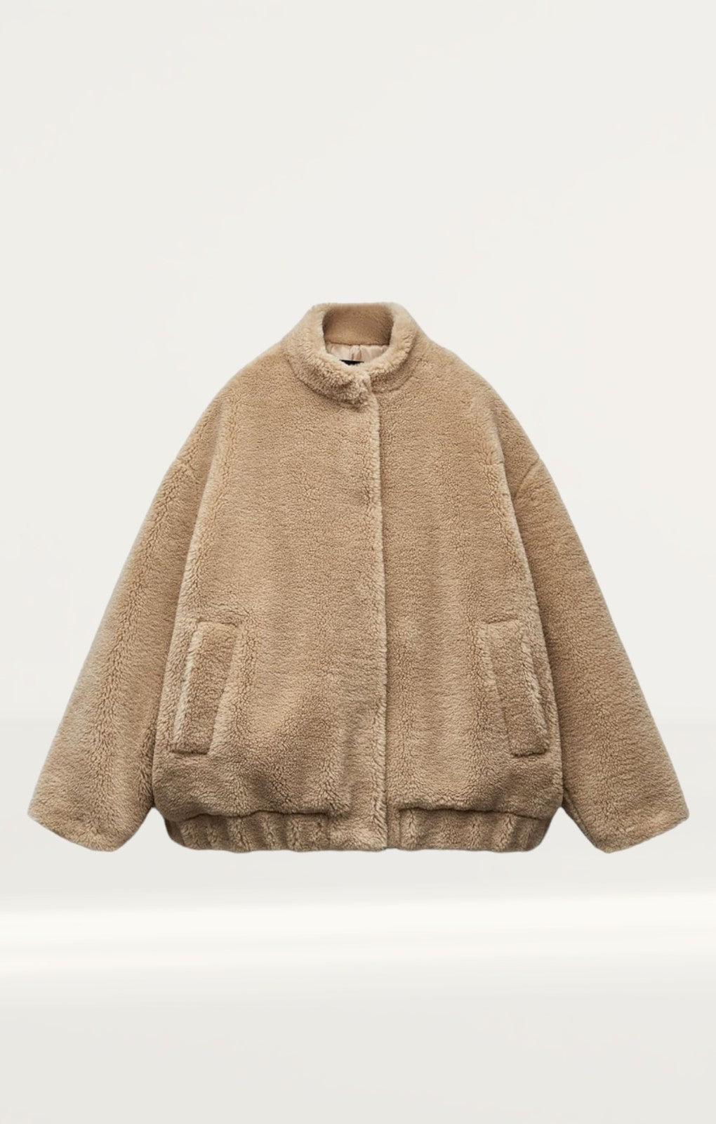 Zara Collection Faux Shearling Bomber Jacket
