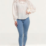 Zara Ecru Embroidered Blouse product image