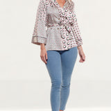 Zara Geometric Print Blouse