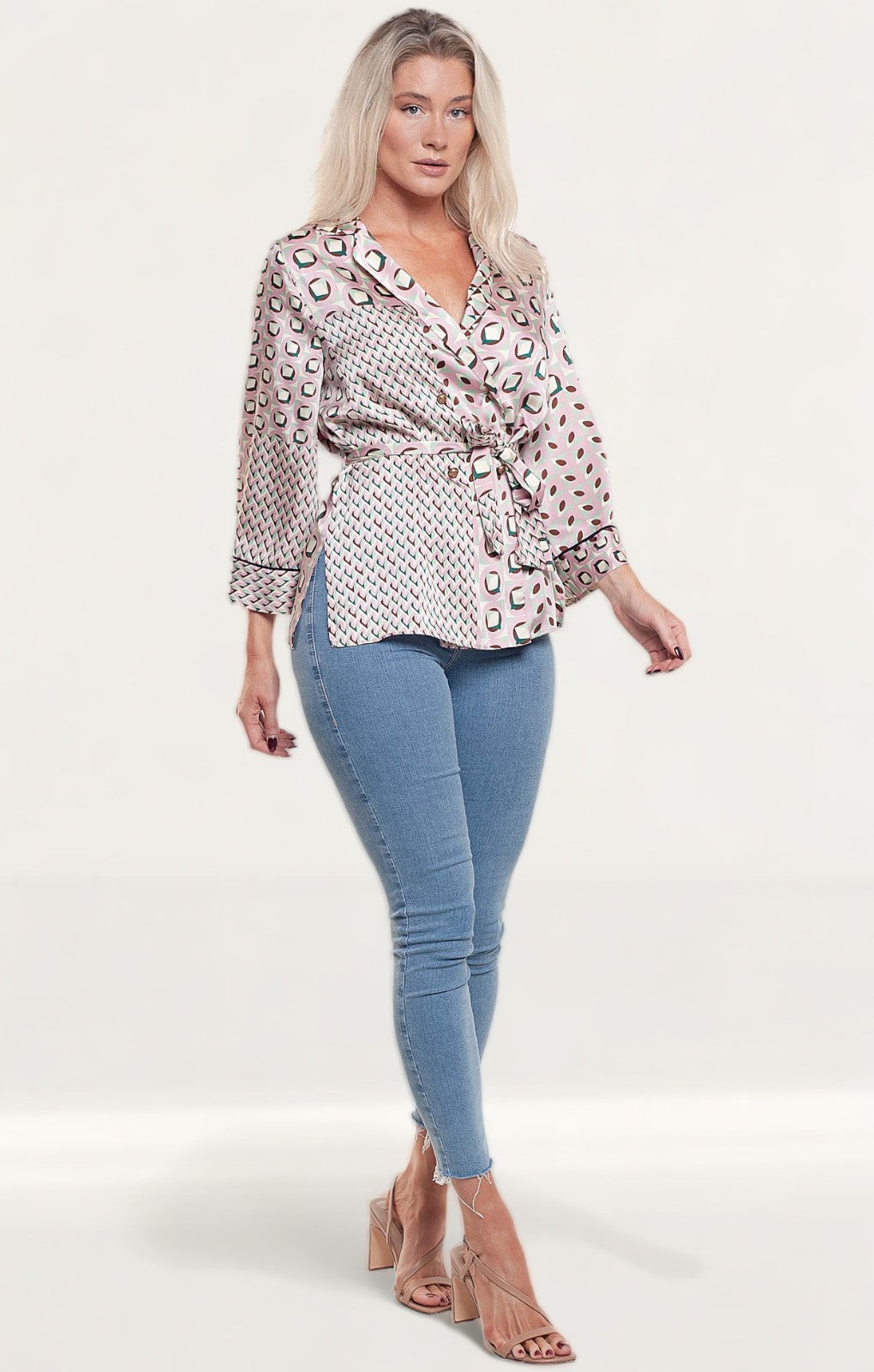 Zara Geometric Print Blouse