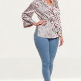 Zara Geometric Print Blouse