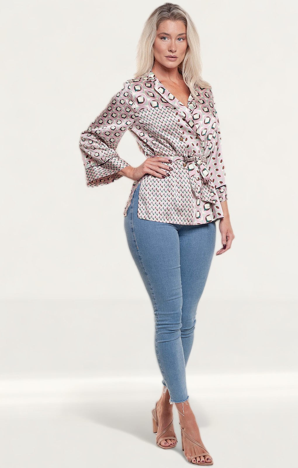 Zara Geometric Print Blouse