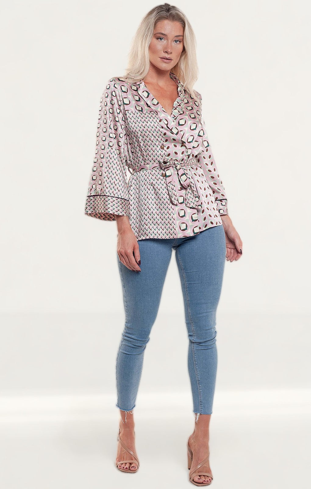 Zara Geometric Print Blouse