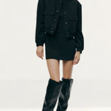 Zara Maxi Bomber Jacket With Pockets product image