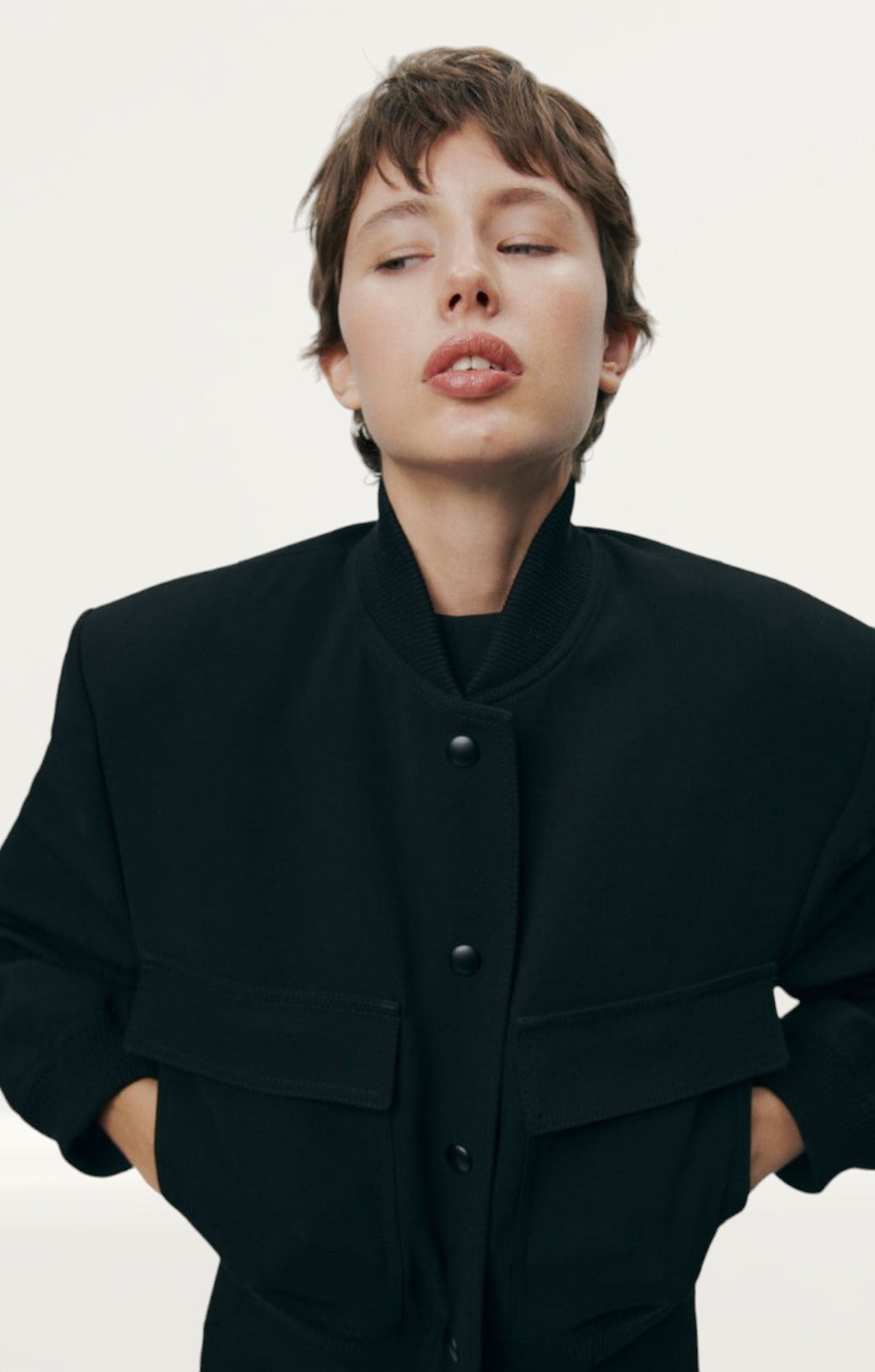 Zara Maxi Bomber Jacket With Pockets product image