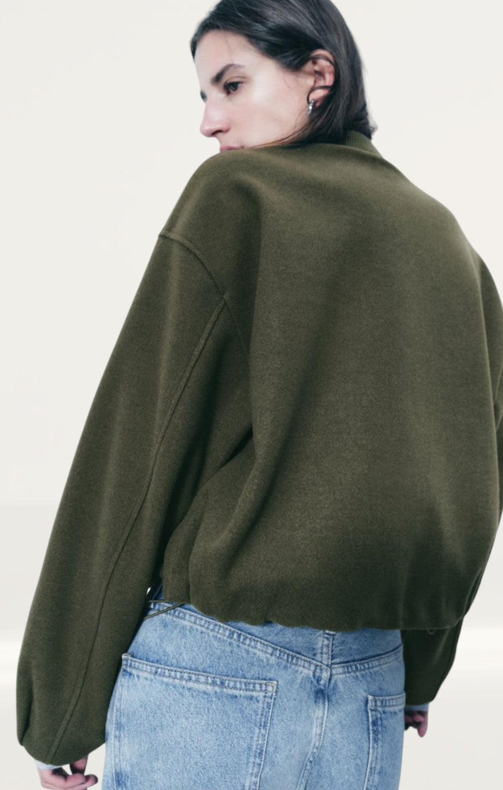 Zara Soft Bomber Jacket With Stoppers