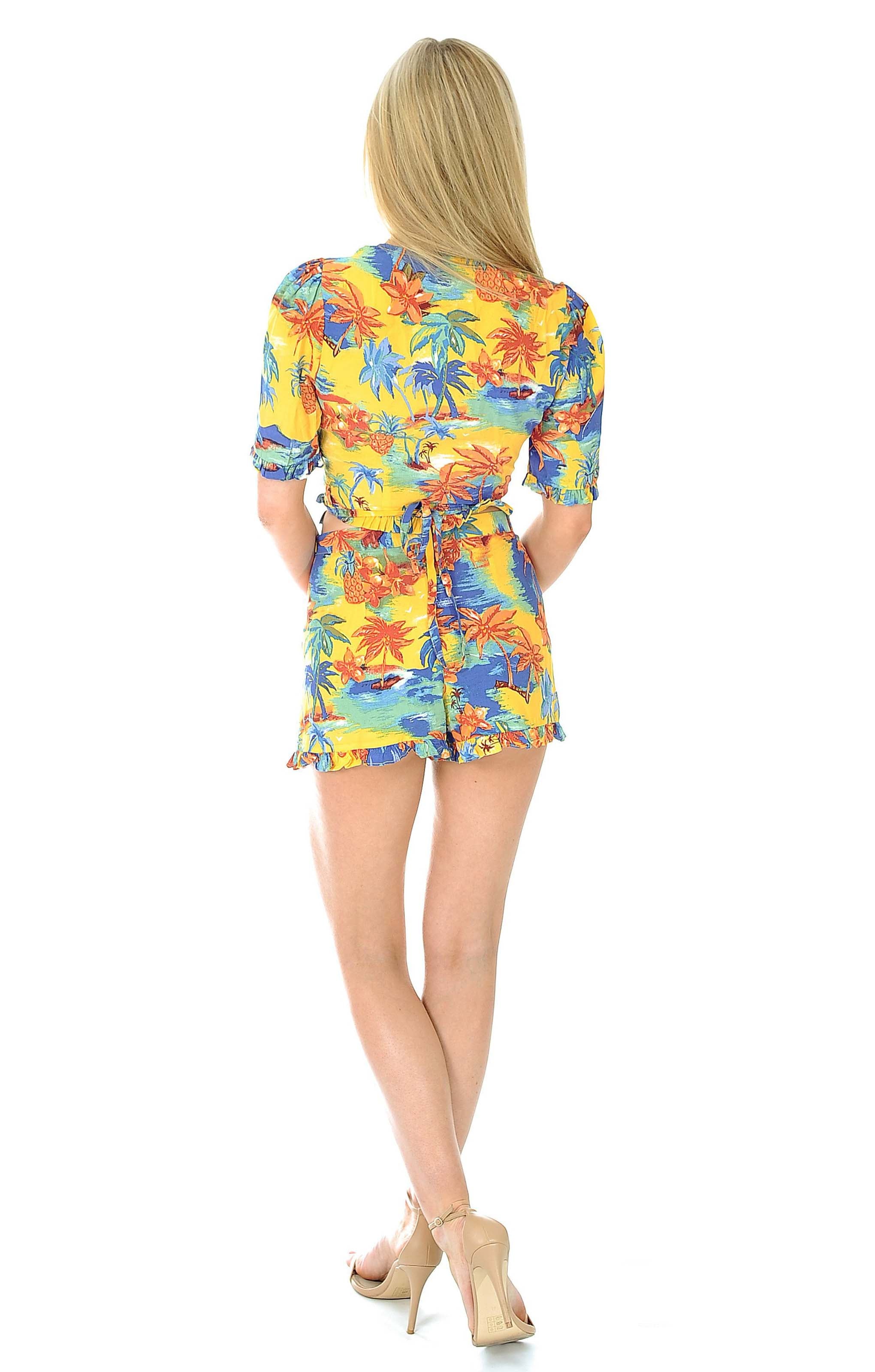 Ebay Only Zara Yellow Tropical Print Co-Ord – co-ords by Zara, available to rent from Hirestreet