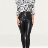 Zara Zebra Print Top With Bow Detail
