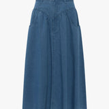 French Connection Zaves Chambray Midi Skirt